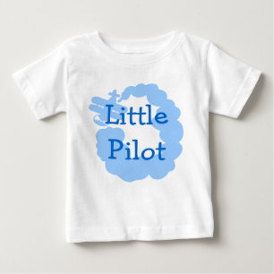 Little pilot baby t shirt with flying airplain