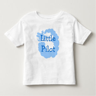 Little pilot toddler t shirt with flying airplain