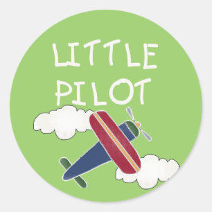 Little Pilot Tshirts and Gifts Classic Round Sticker