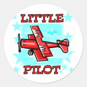 Little Pilot Tshirts and Gifts Classic Round Sticker
