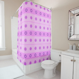 Little Pink and Purple Flowers Pattern Shower Curtain