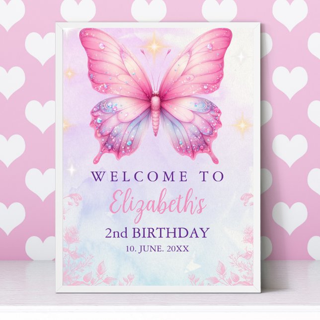 Little Pink Butterfly - Girls' Birthday Poster (Creator Uploaded)