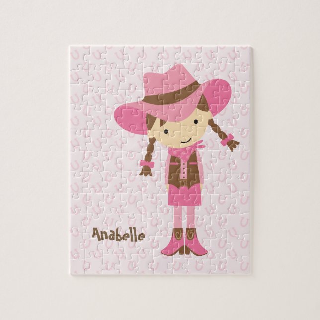 Little Pink Cowgirl Jigsaw Puzzle (Vertical)