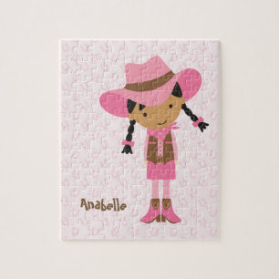 Little Pink Cowgirl Jigsaw Puzzle