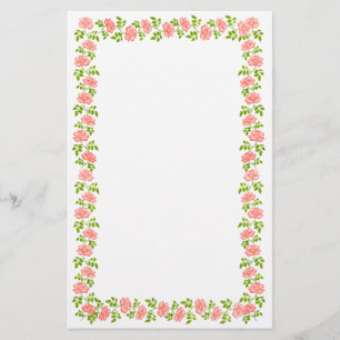 Little Pink English Tea Roses Stationery