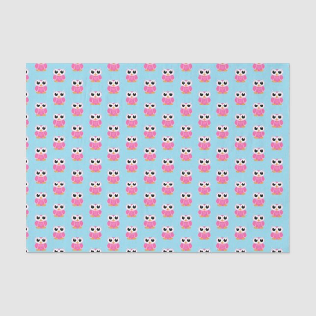 "Little Pink Owl" Tissue Paper (Front)