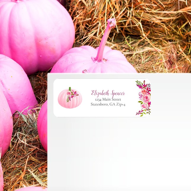Little Pink Pumpkin Return Address Return Address Label (Creator Uploaded)