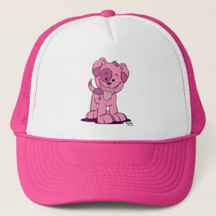 Little pink puppy trucker hat