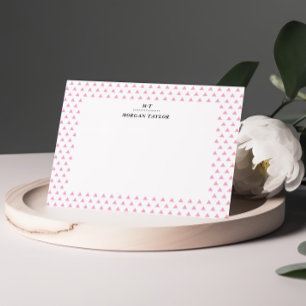 Little Pink Triangles Personalised Note Cards