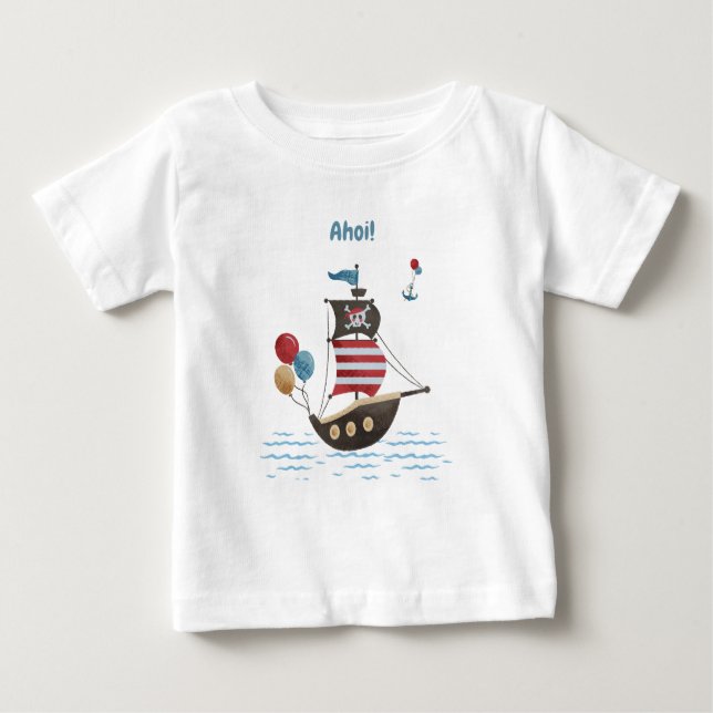 Little Pirate Ahoi! Baby T-Shirt (Front)