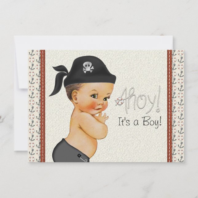 Little Pirate Baby Shower Invitation (Front)