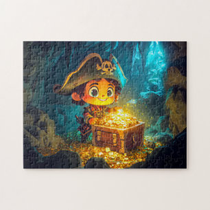Little Pirate Discovers Treasure in a Cave Jigsaw Puzzle