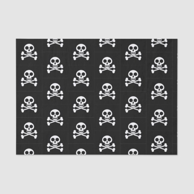 Little Pirate Kids Skull and Crossbones Birthday  Tissue Paper (Front)