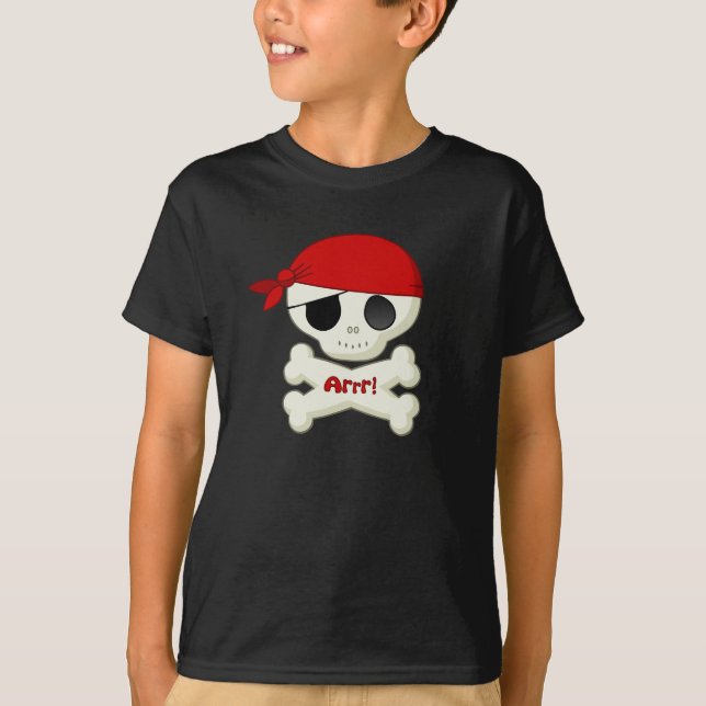 Little Pirate Skull and Crossbones T-shirt (Front)