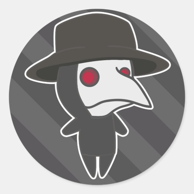 Little Plague Doctor Classic Round Sticker (Front)