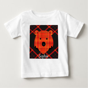Little Plaid Story Book Bear Baby T-Shirt