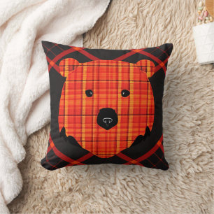 Little Plaid Story Book Bear Cushion