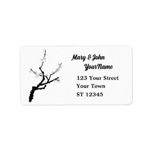 Little Plum Blossom Twig Placemat Label