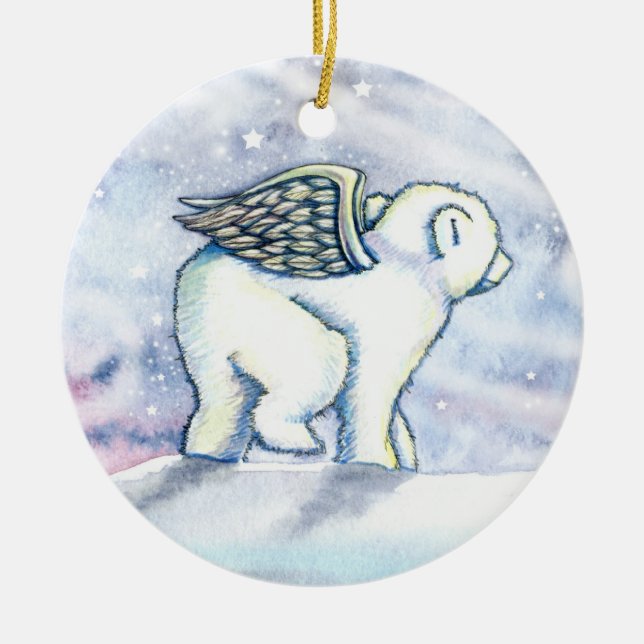Little Polar Bear Cub Ornament (Front)