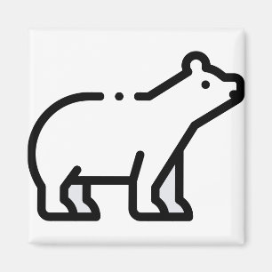 Little polar bear magnet