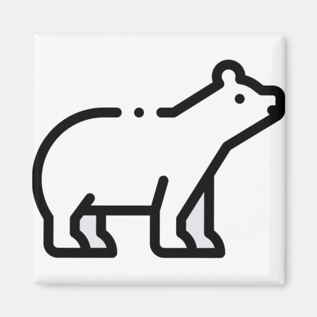 Little polar bear magnet (Front)