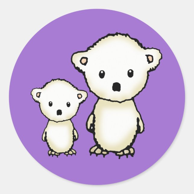 Little Polar Bears Stickers (Front)