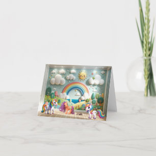 Little Pony and Unicorns Card
