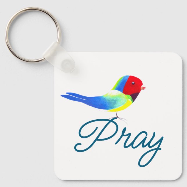 Little Prayer Bird Key Ring (Front)