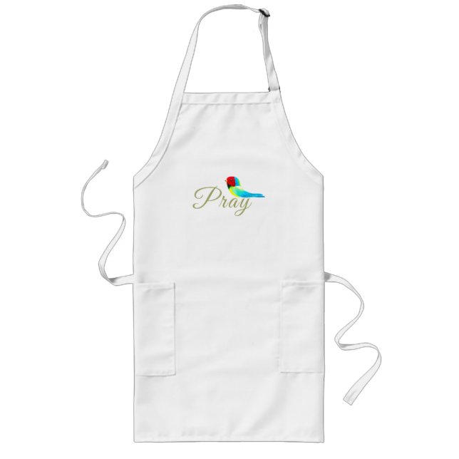 Little Prayer Bird  Long Apron (Front)