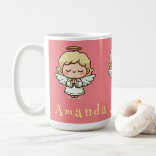 Little praying angel coffee mug