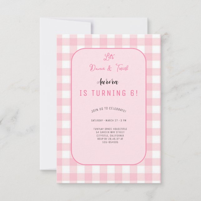 Little Pretty Ballerinas Ballet Birthday Party Invitation (Front)