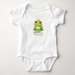 Little Prince Baby Bodysuit – Cute Frog King Desig