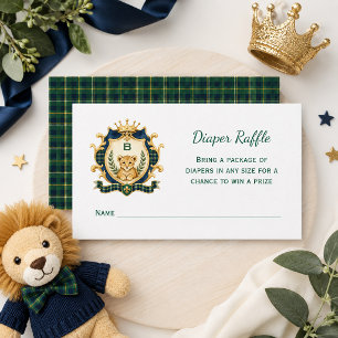 Little Prince Baby Boy Shower Diaper Raffle Enclosure Card