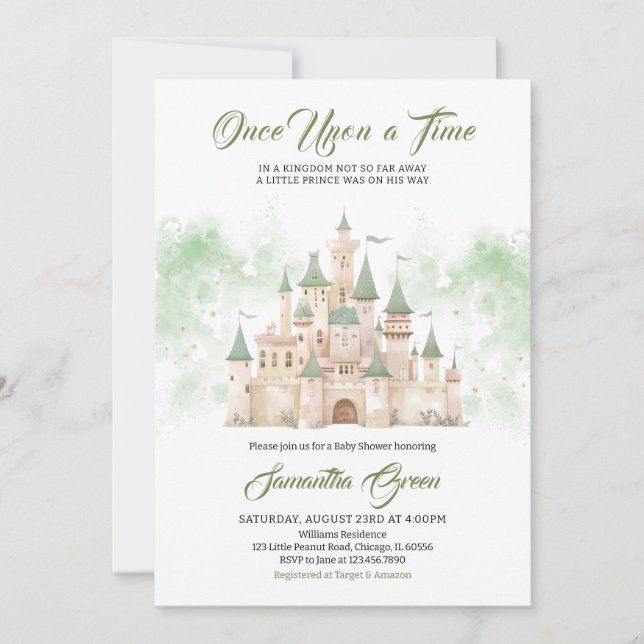 Little Prince Baby Shower Invitation (Front)