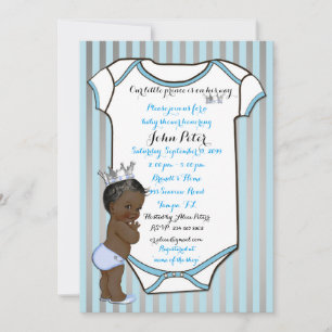 Little Prince Baby Shower Invitation,trendy,chic. Invitation