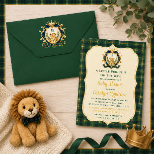 Little Prince Baby Shower Invite Matching   Envelope