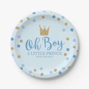 Little Prince Baby Shower Paper Plate 7"