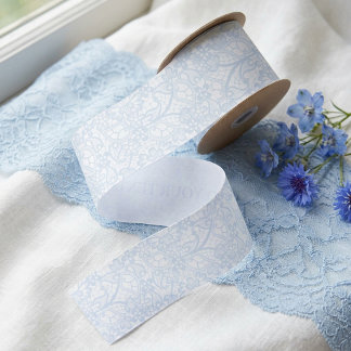 Little Prince Blue Lace Baby Shower Boy Satin Ribbon