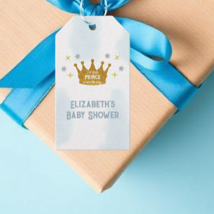 Little Prince Boy Baby Shower Gift Tags