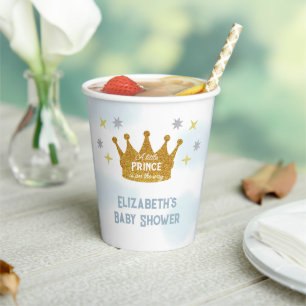 Little Prince Boy Baby Shower Paper Cups