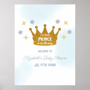 Little Prince Boy Baby Shower Poster
