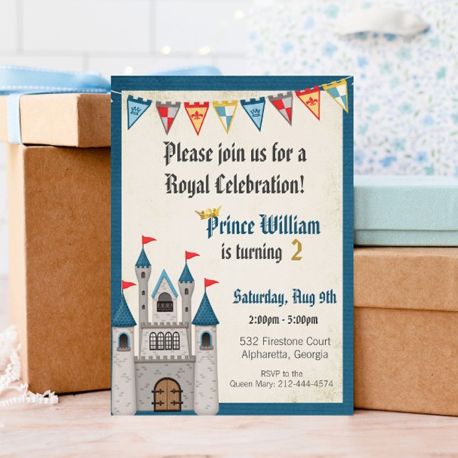 Little Prince Castle Boy Birthday Invitation (Creator Uploaded)