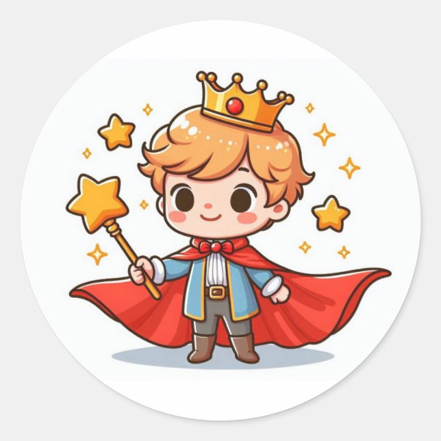 Little Prince Classic Round Sticker (Front)