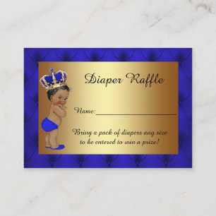 Little Prince Diaper Raffle Tickets Enclosure Card