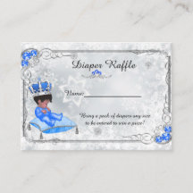 Little Prince Diaper Raffle Tickets, grey frozen