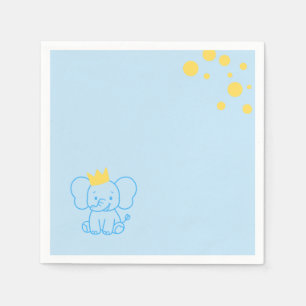 Little Prince Elephant Baby Shower Cocktail Napkin