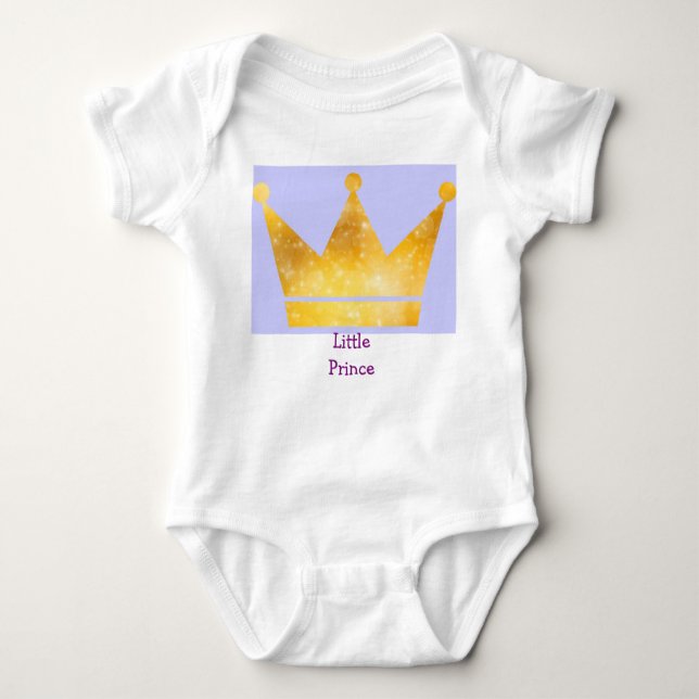Little Prince for Baby Royalty Cute Crown Design Baby Bodysuit (Front)