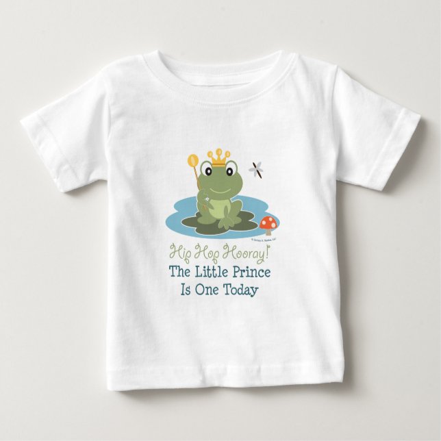 Little Prince Frog 1st Birthday Boy T shirt (Front)