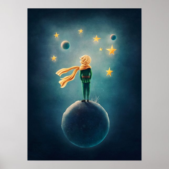 Little Prince. Nursery Art Illustration Poster (Front)