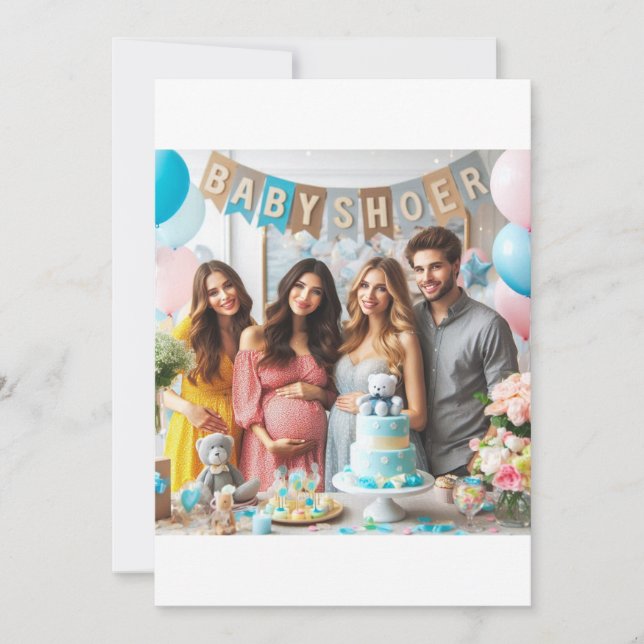 Little Prince on the Way: Baby Shower Celebration" Invitation (Front)